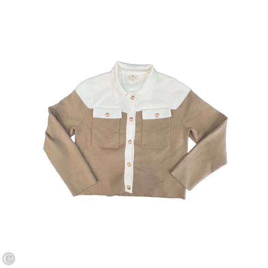 Jacket Shirt By Urban Daizy In Beige, Size: M