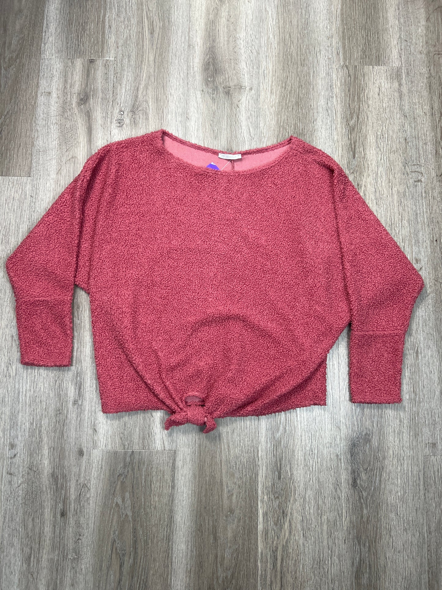 Sweatshirt Crewneck By Vervet In Pink, Size: S