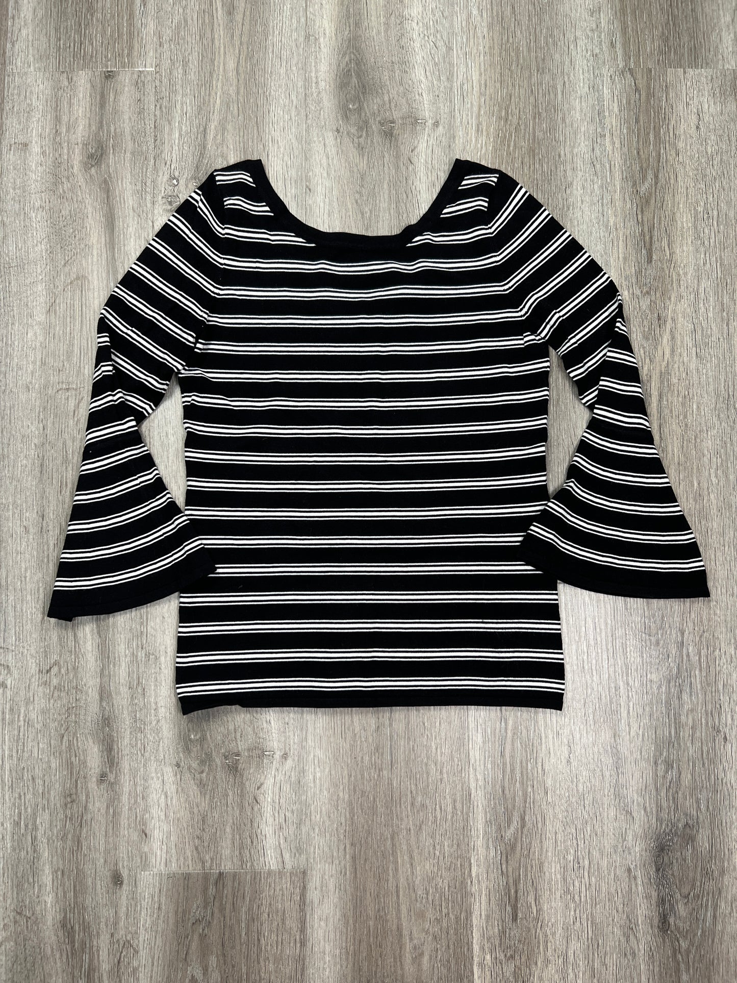 Striped Pattern Blouse Long Sleeve White House Black Market, Size S