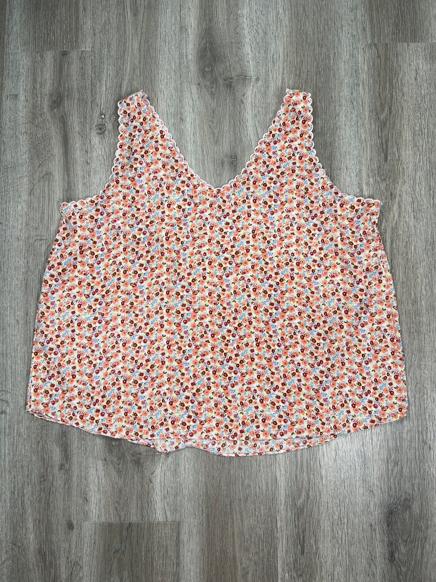 Floral Print Tank Top Lc Lauren Conrad, Size 1x