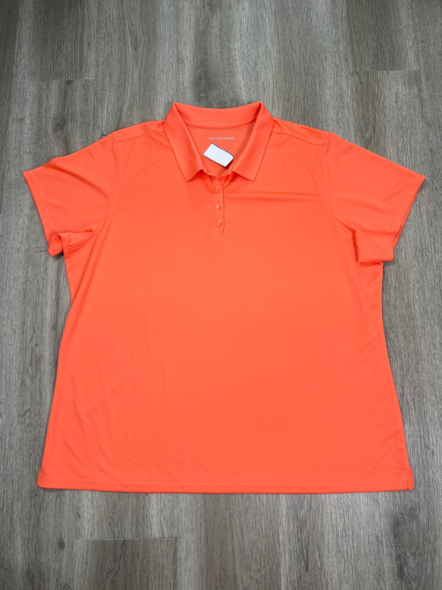 Orange Athletic Top Short Sleeve PORT AUTHORITY, Size 3x