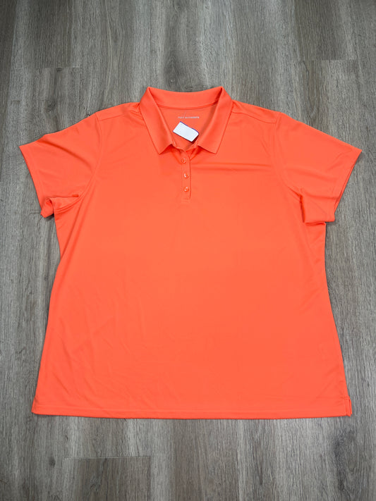 Orange Athletic Top Short Sleeve PORT AUTHORITY, Size 3x