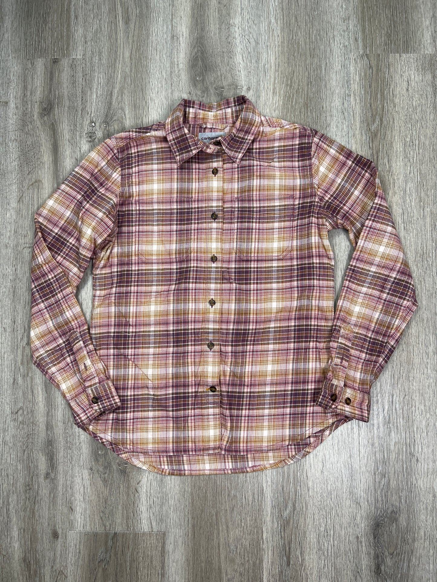 Plaid Pattern Top Long Sleeve Carhartt, Size S