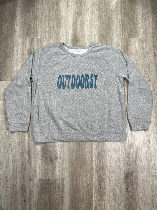 Sweatshirt Crewneck By Sonoma In Grey, Size: Xl