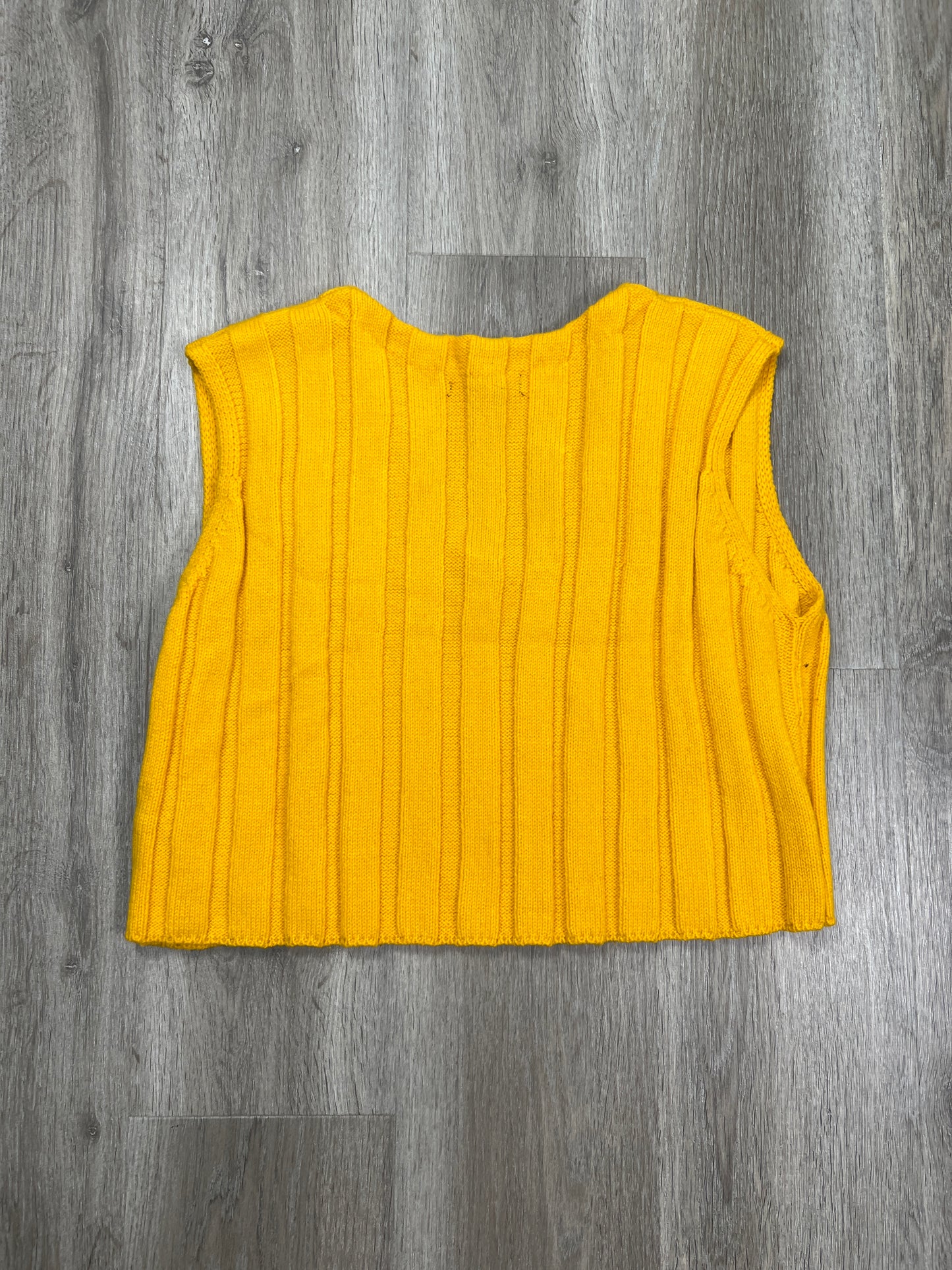 Vest Sweater By Forever 21 In Yellow, Size: M