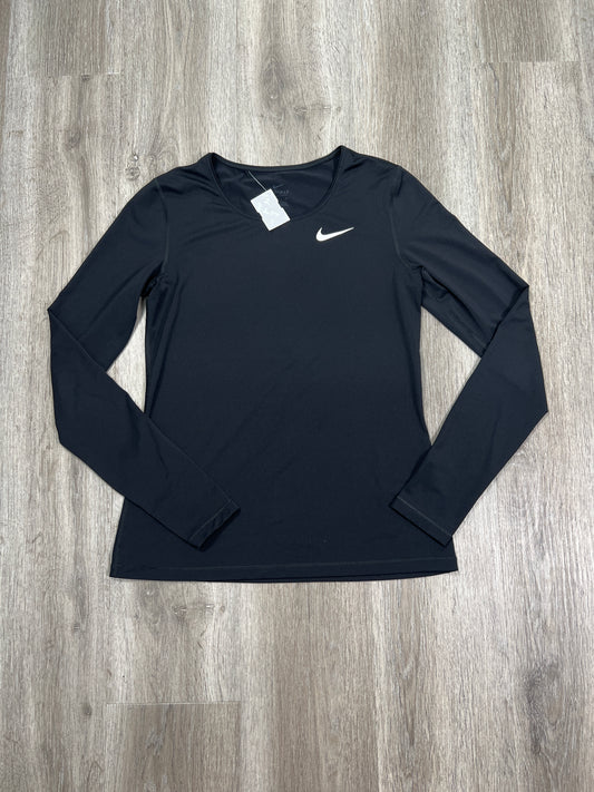 Athletic Top Long Sleeve Crewneck By Nike Apparel In Black, Size: S