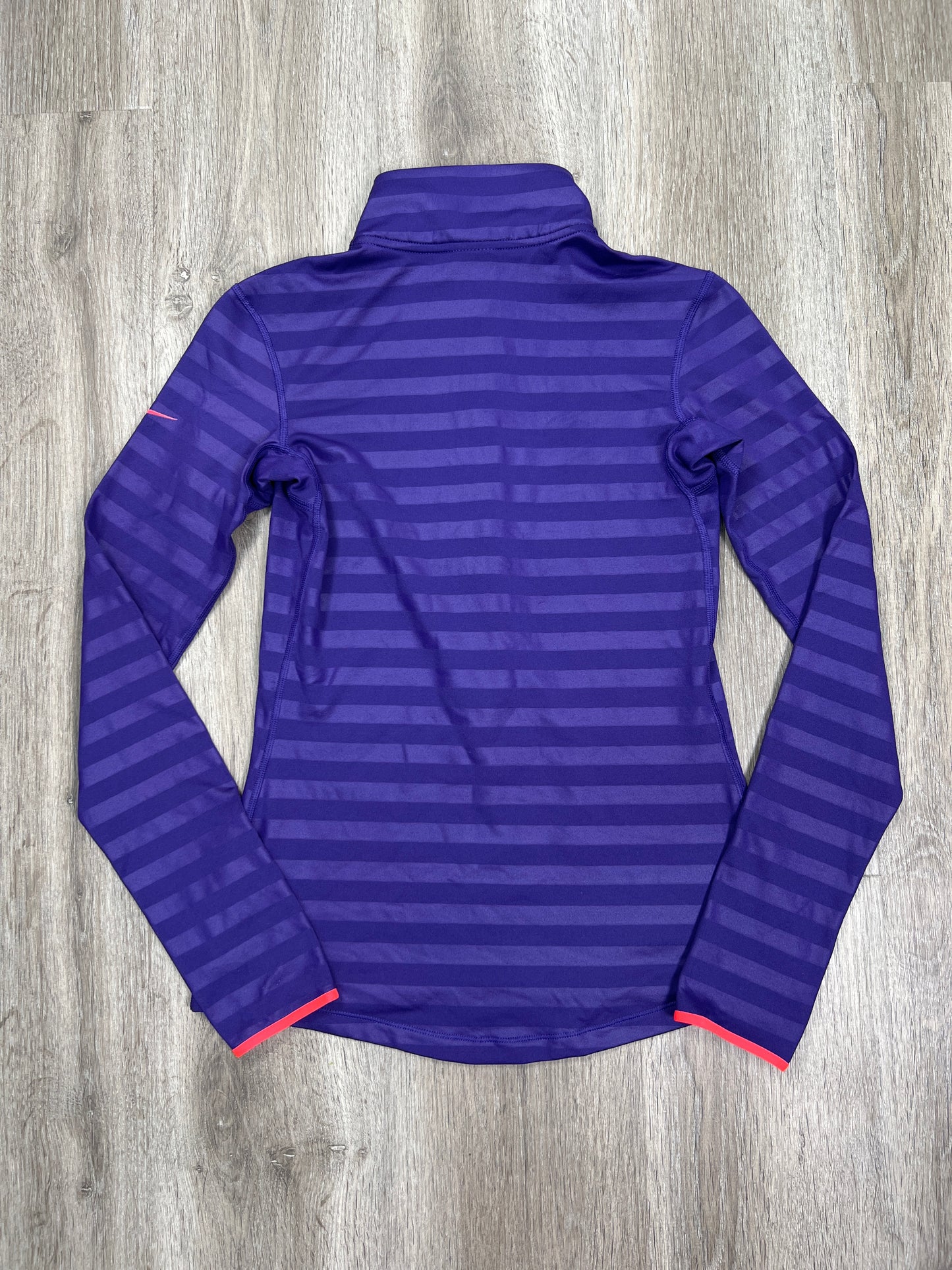 Athletic Top Long Sleeve Collar By Nike Apparel  Size: S