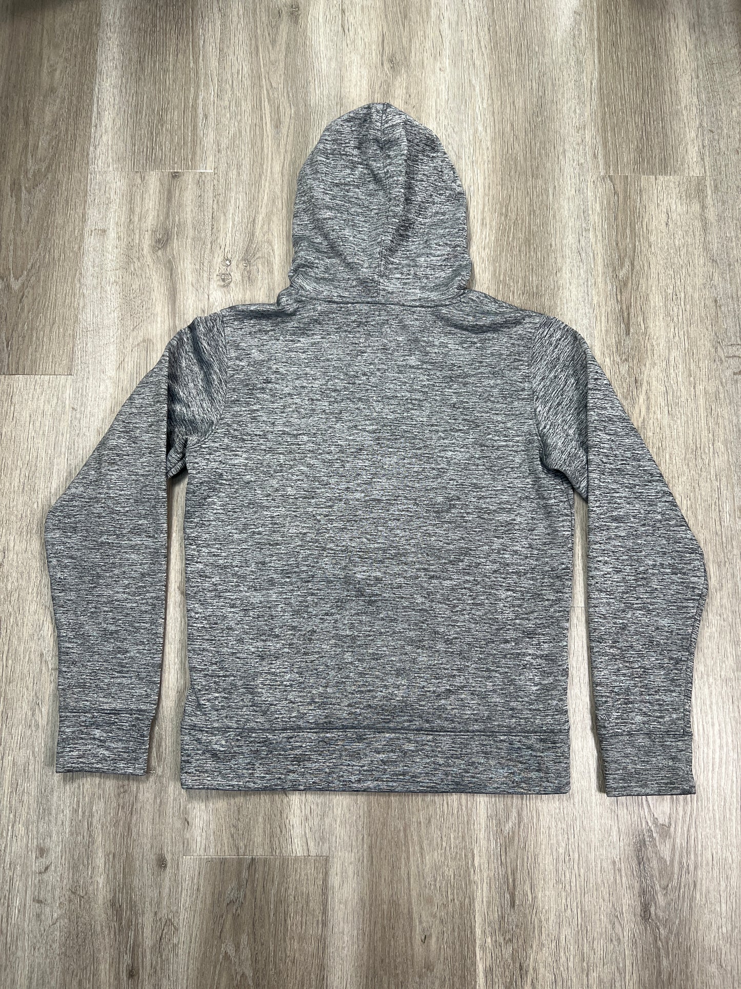 Athletic Sweatshirt Hoodie By Under Armour In Grey & Pink, Size: M