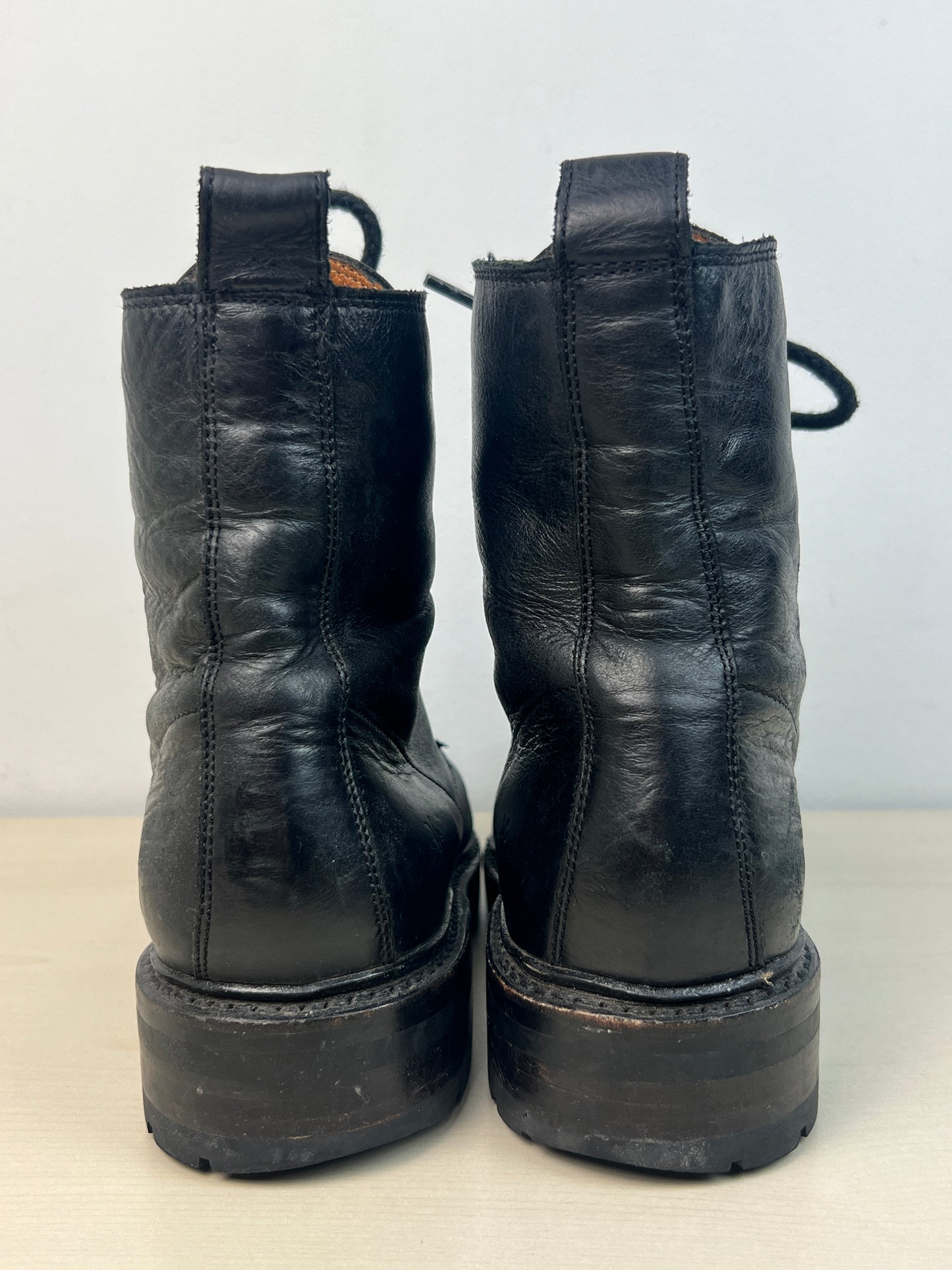 Boots Leather By Frye In Black, Size: 7