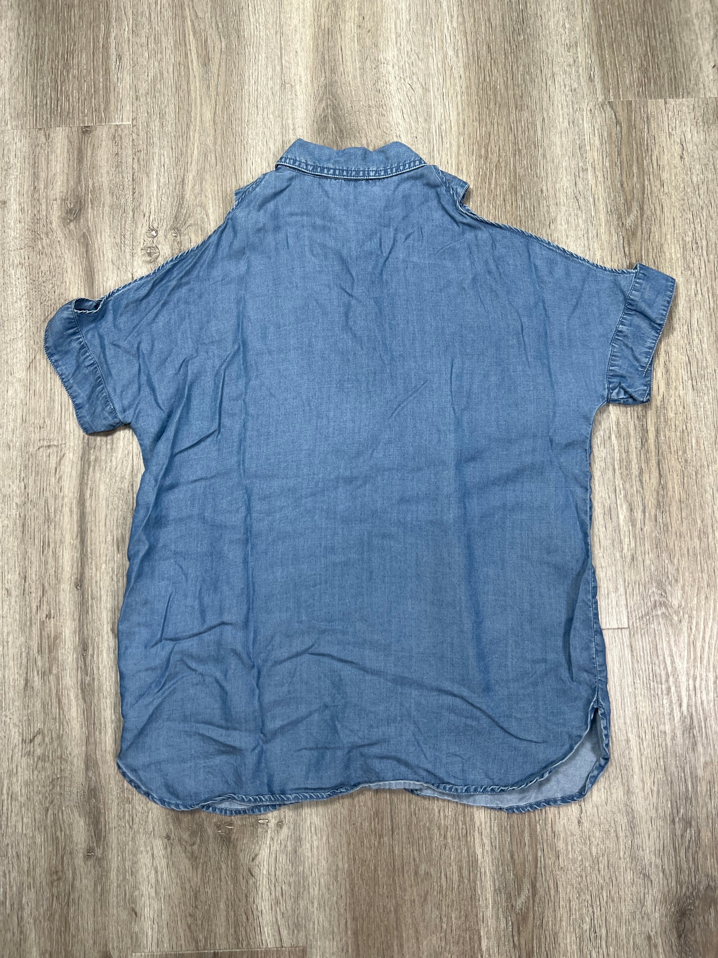 Top Short Sleeve By Michael By Michael Kors In Blue Denim, Size: S