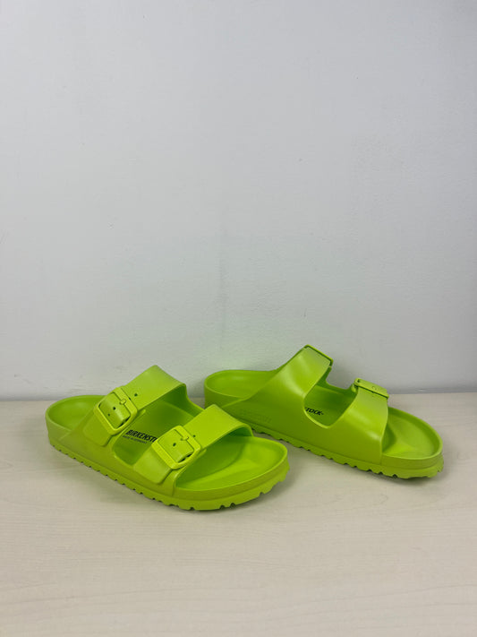 Sandals Flats By Birkenstock In Green, Size: 10