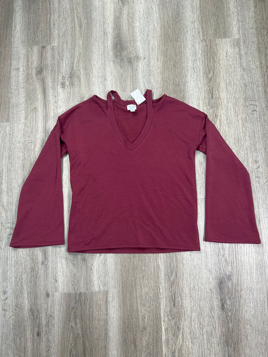 Top Long Sleeve By Peyton Jensen In Pink, Size: Xs