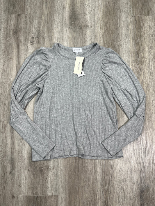 Top Long Sleeve By Evereve In Grey, Size: Xs