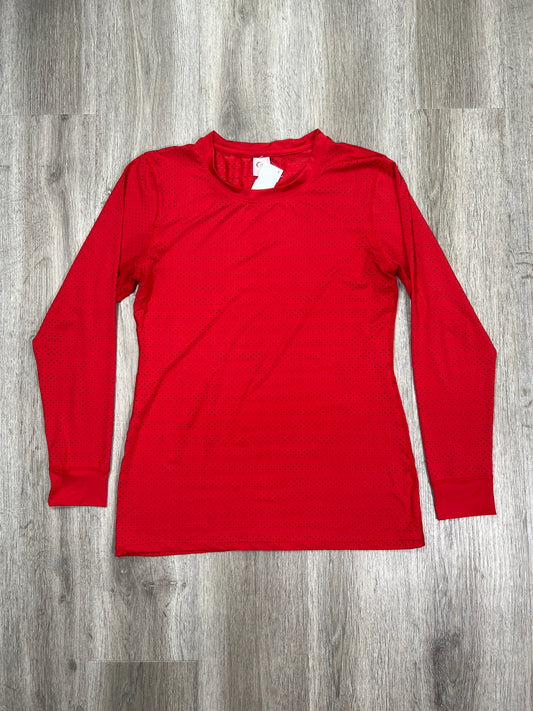 Athletic Top Long Sleeve Crewneck By Zyia In Red, Size: L