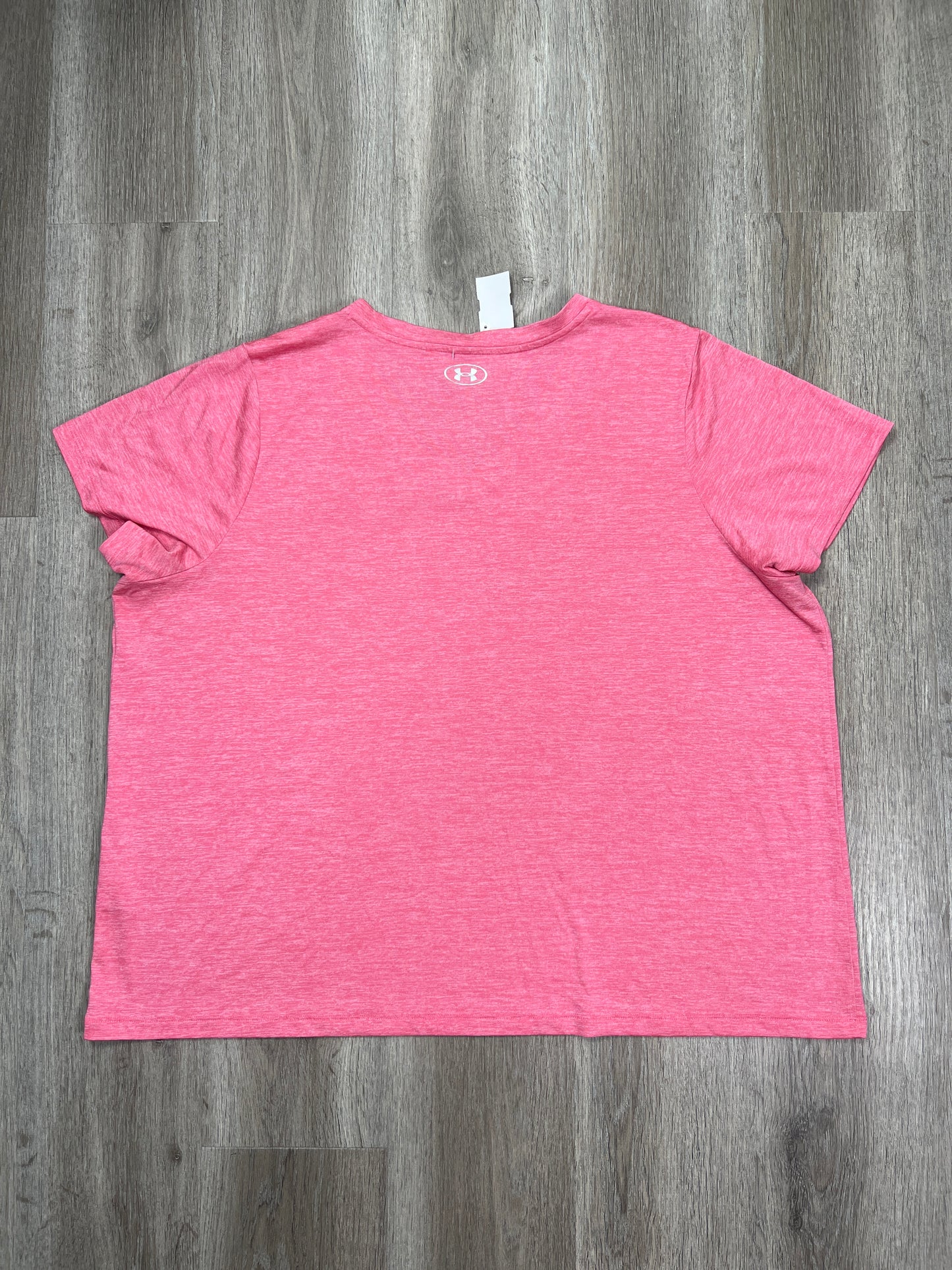 Athletic Top Short Sleeve By Under Armour In Pink, Size: 3x