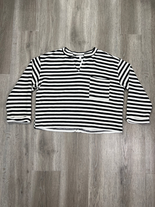 Top Long Sleeve By Blu Pepper In Striped Pattern, Size: S