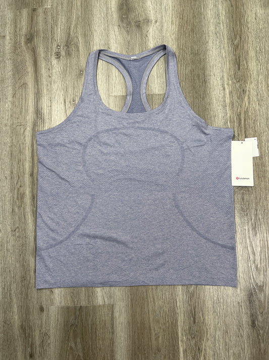 Athletic Tank Top By Lululemon In Blue, Size: 1x