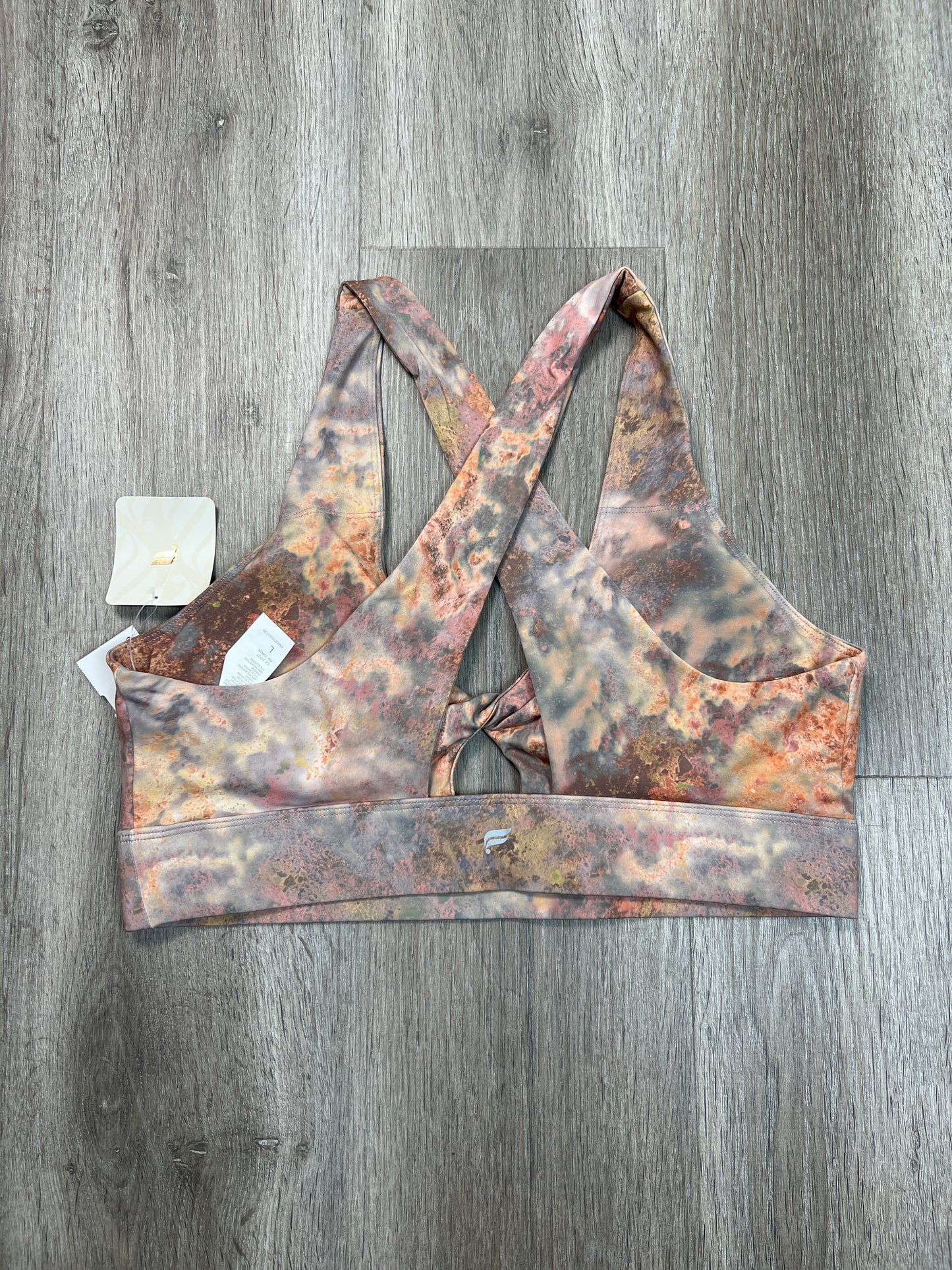 Athletic Bra By Fabletics In Tie Dye Print, Size: L