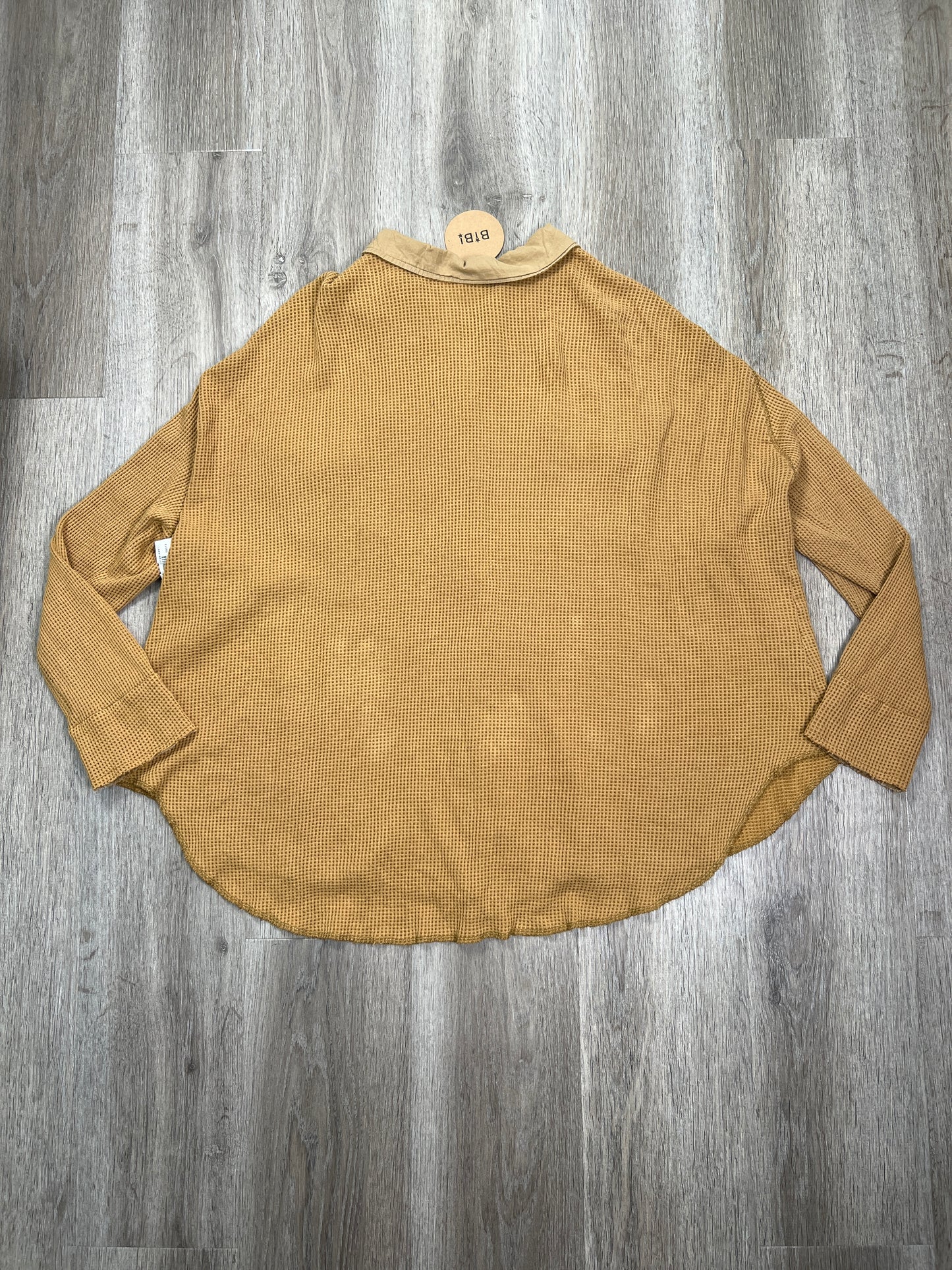 Top Long Sleeve By Bibi In Brown, Size: S