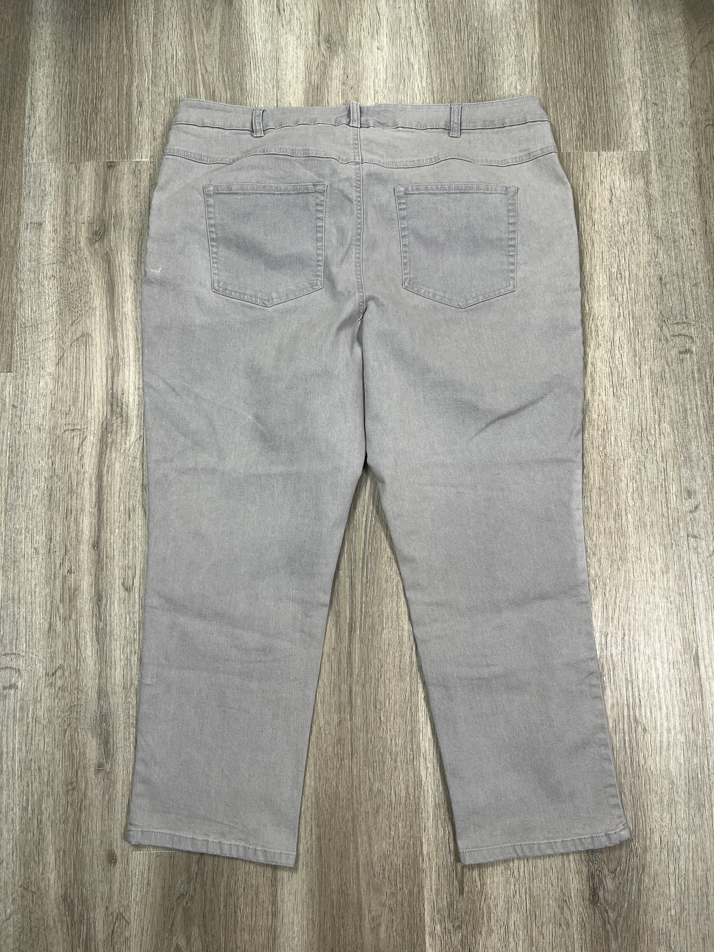 Jeans Straight By Woman Within In Grey Denim, Size: 22w