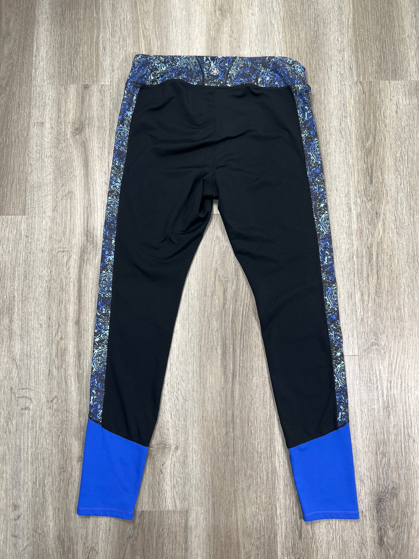 Black & Blue Athletic Leggings Gaiam, Size L