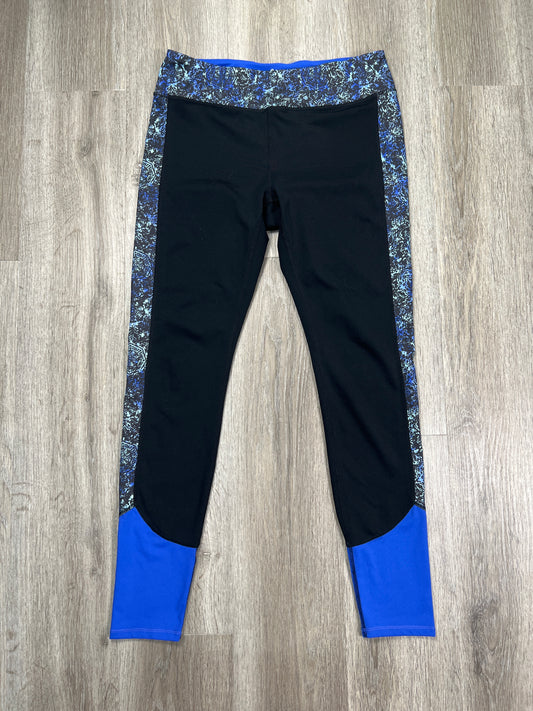 Black & Blue Athletic Leggings Gaiam, Size L