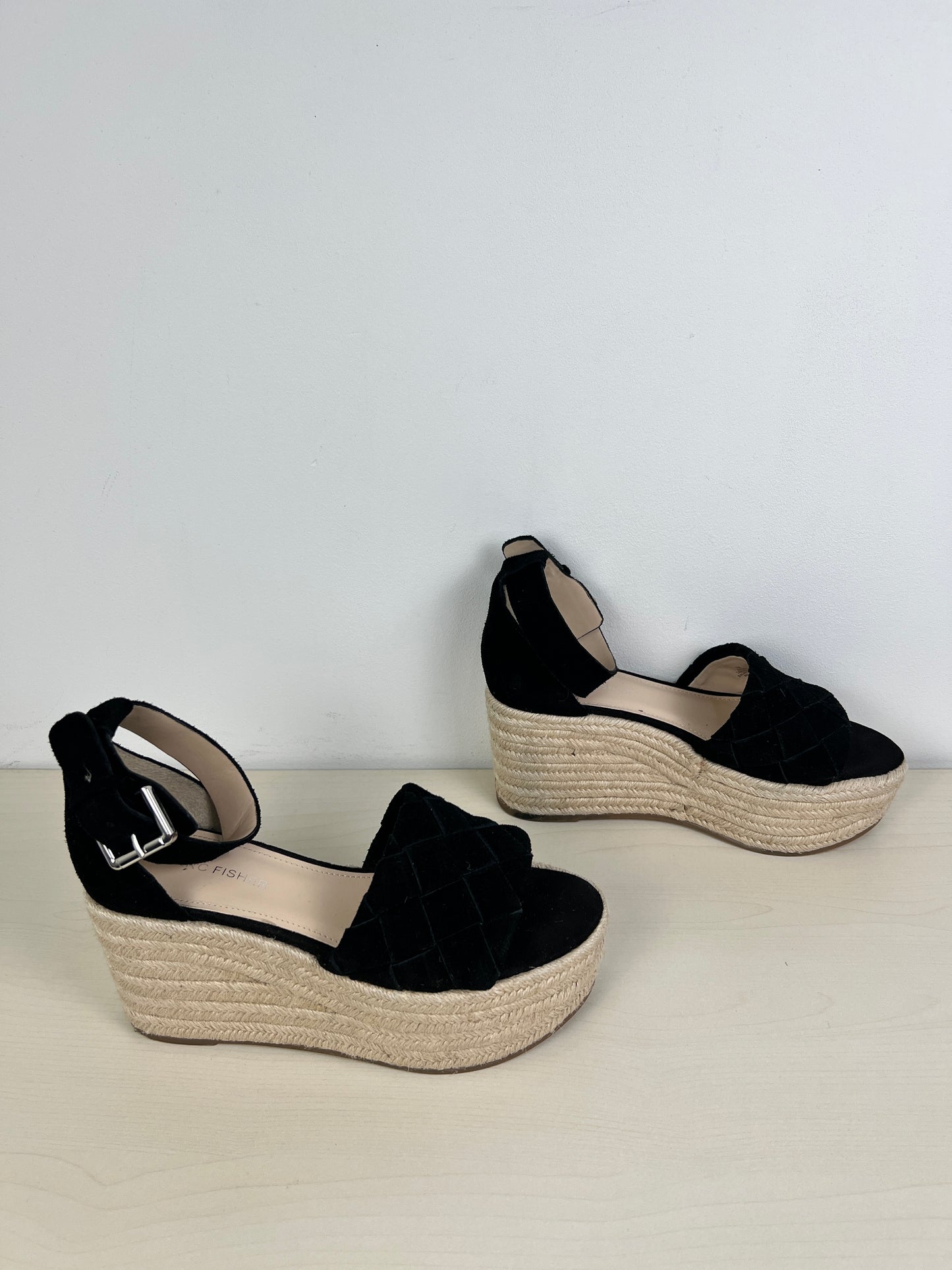 Sandals Heels Wedge By Marc Fisher In Black, Size: 8