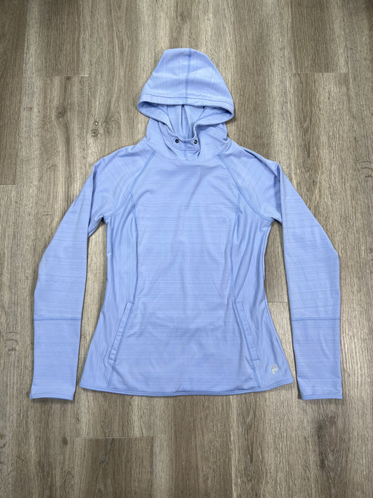 Athletic Top Long Sleeve Hoodie By Fila In Blue, Size: M