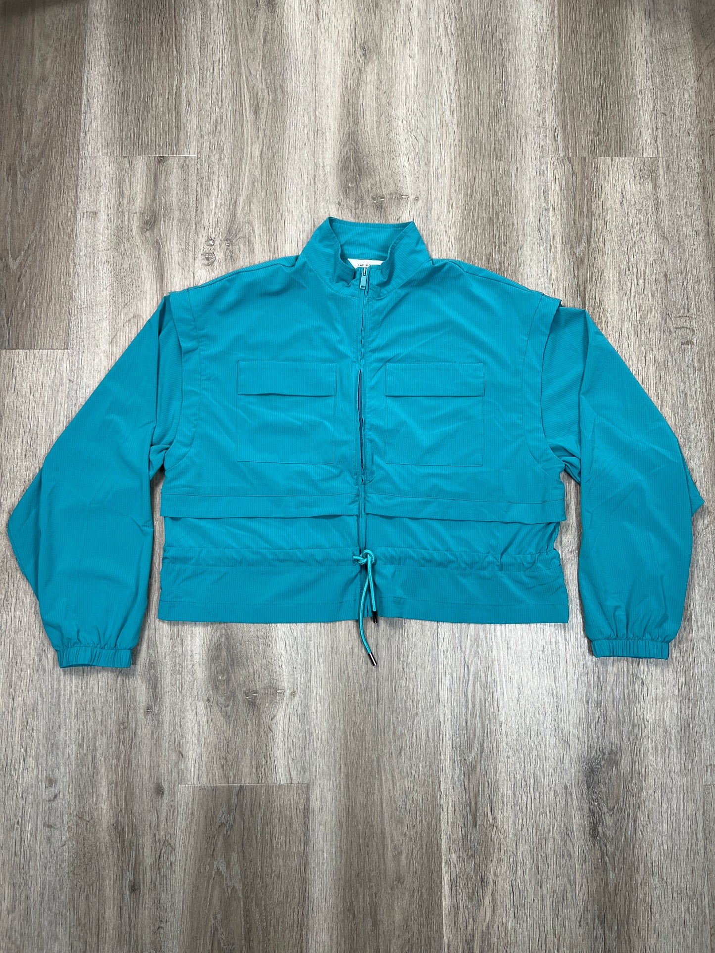 Athletic Jacket By RAE MODE In Teal, Size: L