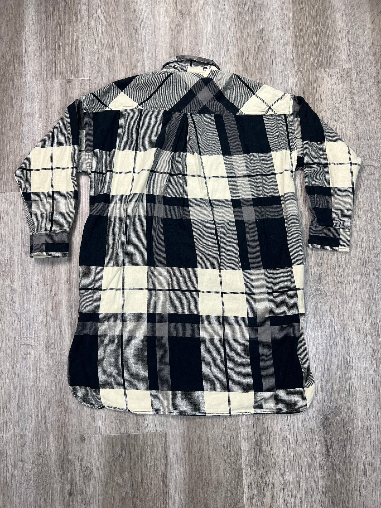 Jacket Shirt By Zara Basic In Plaid Pattern, Size: S