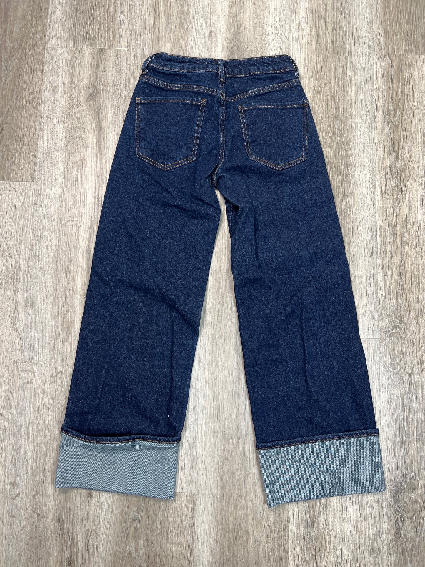 Jeans Wide Leg By S.O.N.G. In Blue Denim, Size: 00