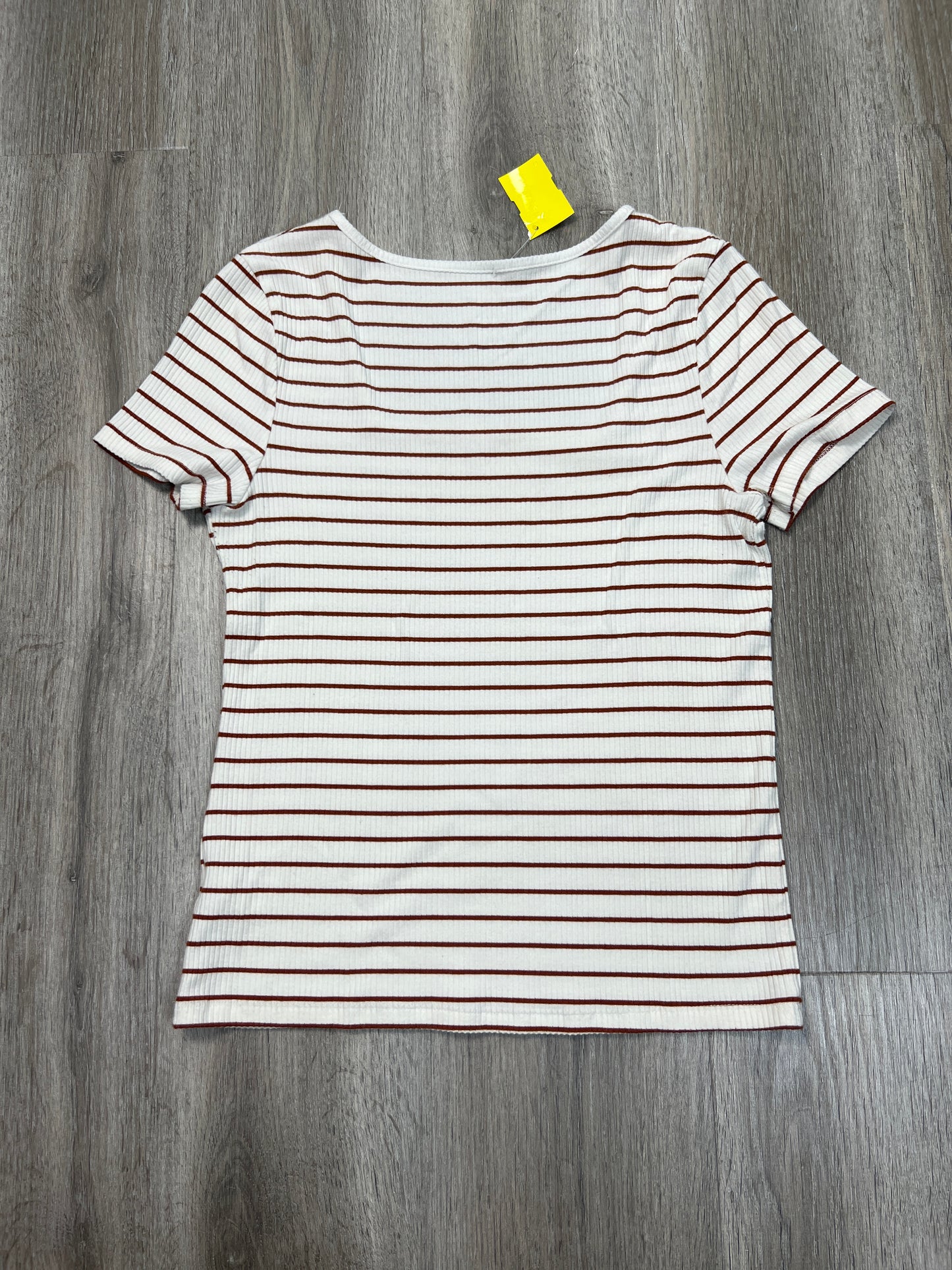 Top Short Sleeve By A New Day In Striped Pattern, Size: M