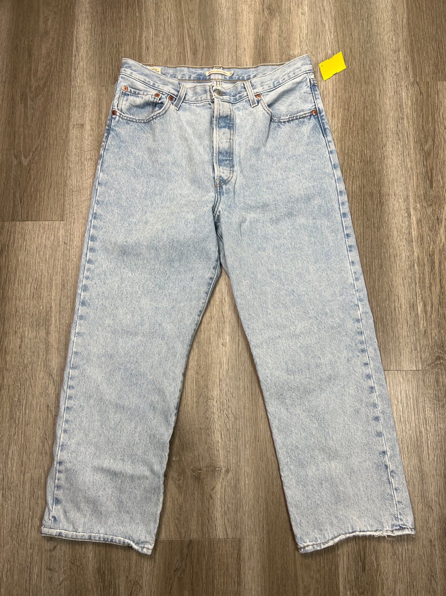 Jeans Straight By Levis In Blue Denim, Size: 14