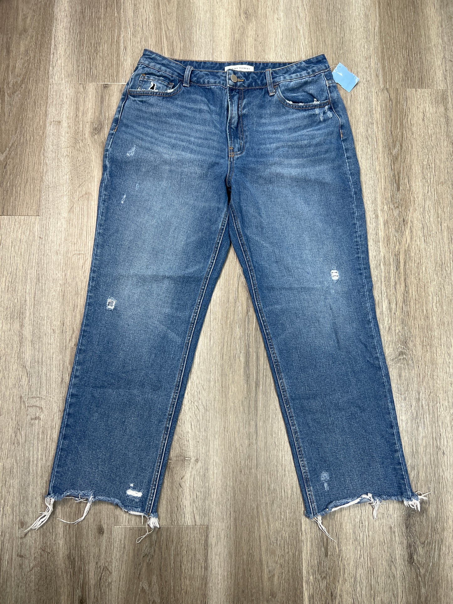 Jeans Boyfriend By Flying Monkey In Blue Denim, Size: 10