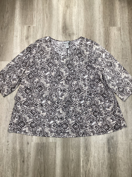 Top 3/4 Sleeve By Catherines In Paisley Print, Size: 3x