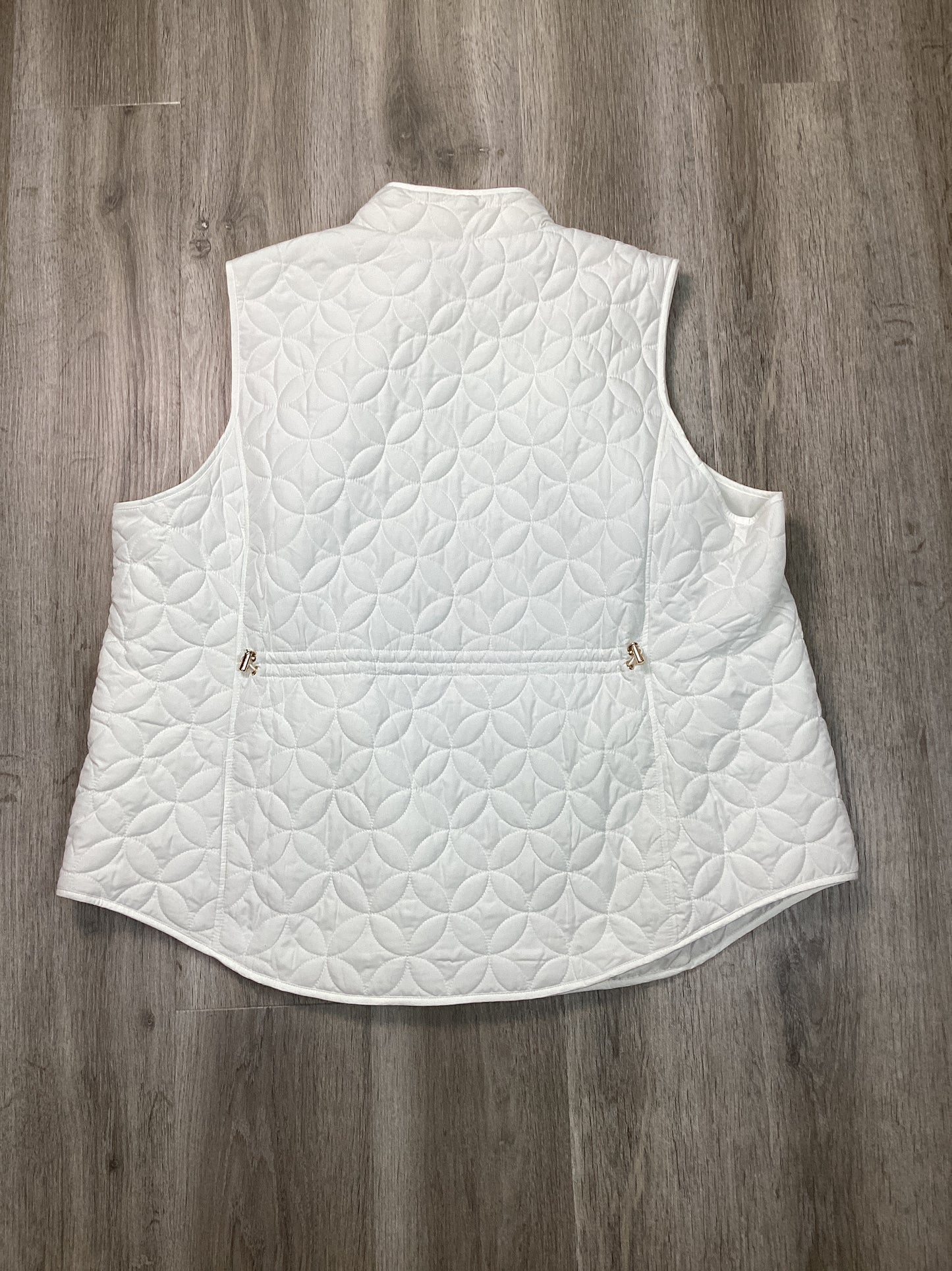 Vest Puffer & Quilted By Croft And Barrow In White, Size: 3x