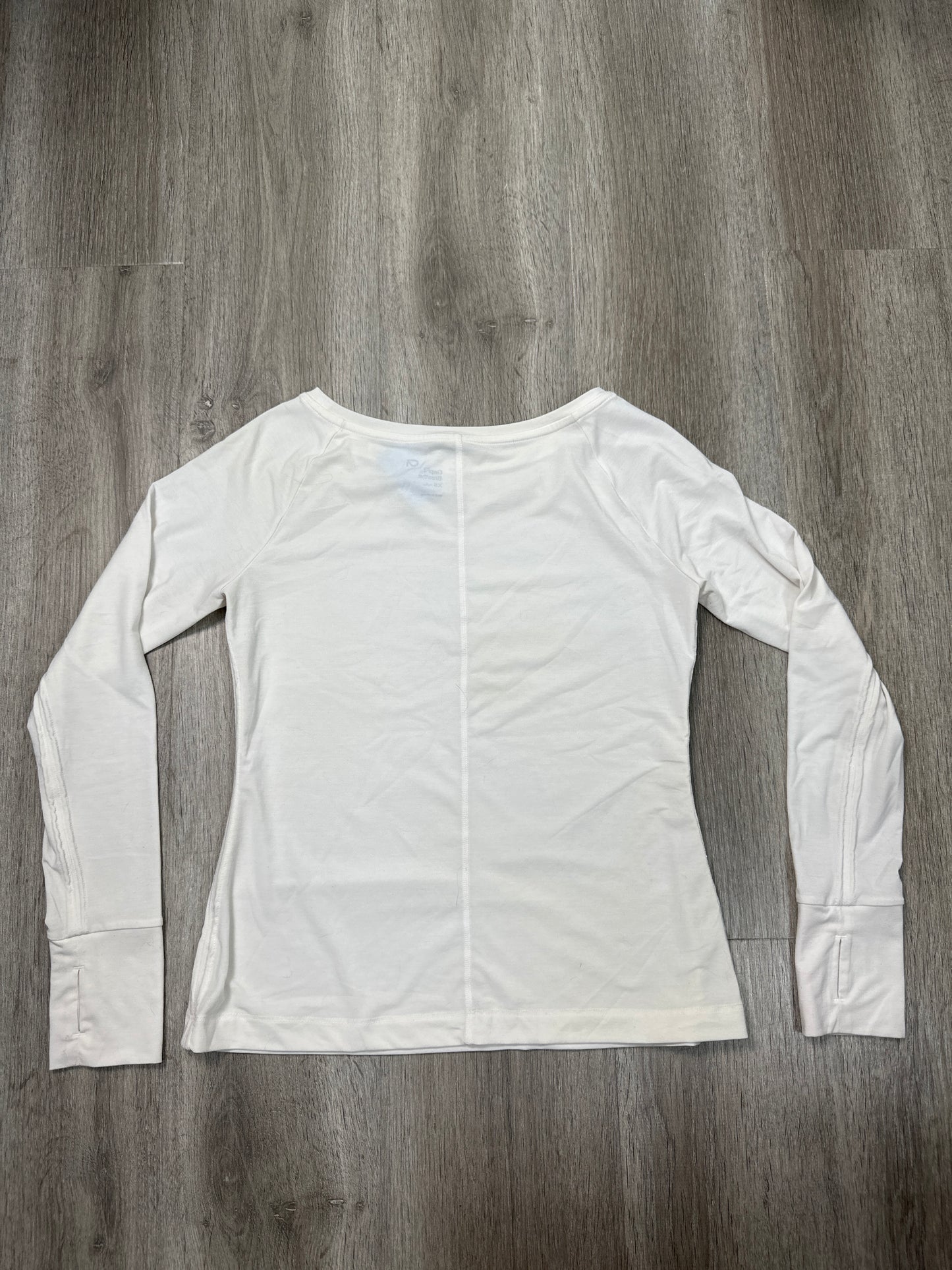 Athletic Top Long Sleeve Crewneck By Gapfit In Cream, Size: Xsp