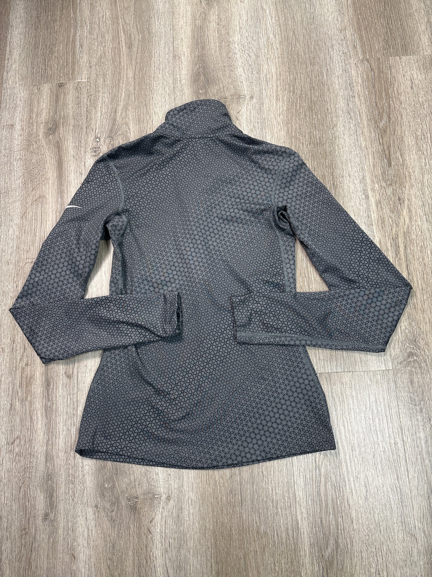 Athletic Top Long Sleeve Collar By Nike Apparel In Grey, Size: Xs