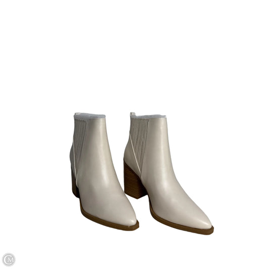 Boots Ankle Heels By Soda In Cream, Size: 10