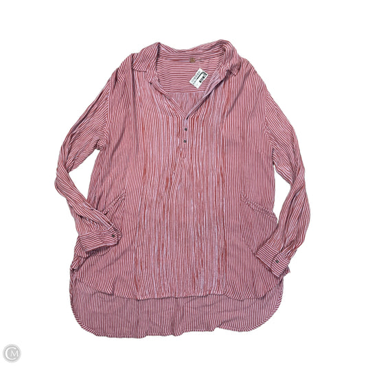 Top Long Sleeve By Free People In Pink, Size: M