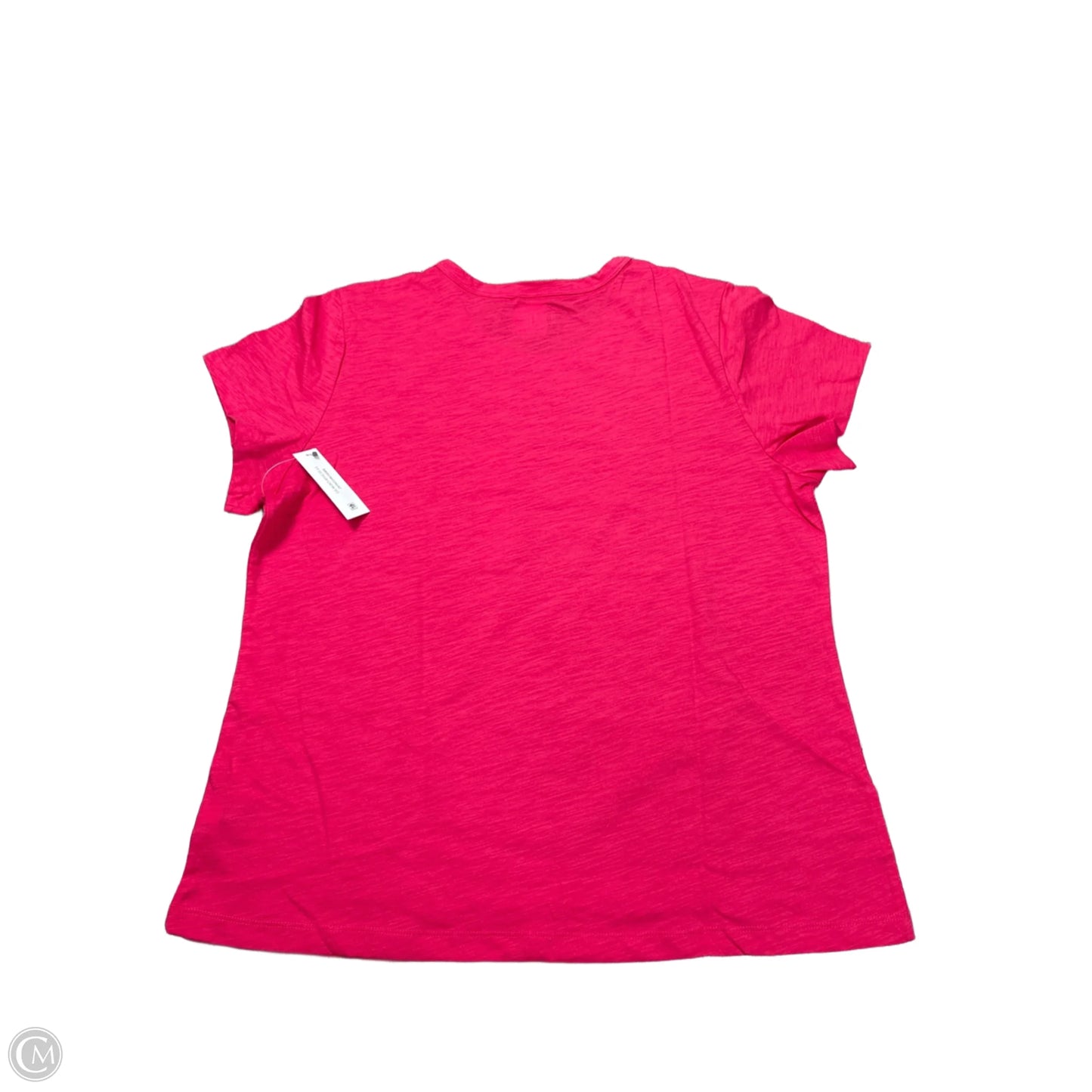 Top Short Sleeve Basic By Time And Tru In Pink, Size: L