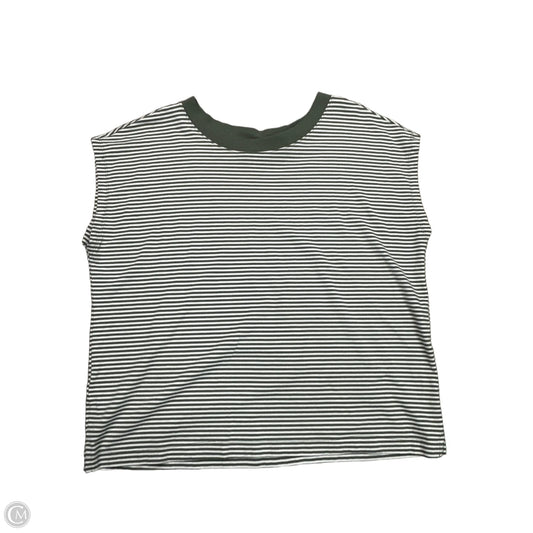 Top Short Sleeve By Loft In Striped Pattern, Size: M