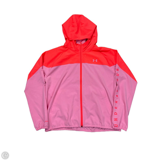 Athletic Jacket By Under Armour In Pink, Size: L