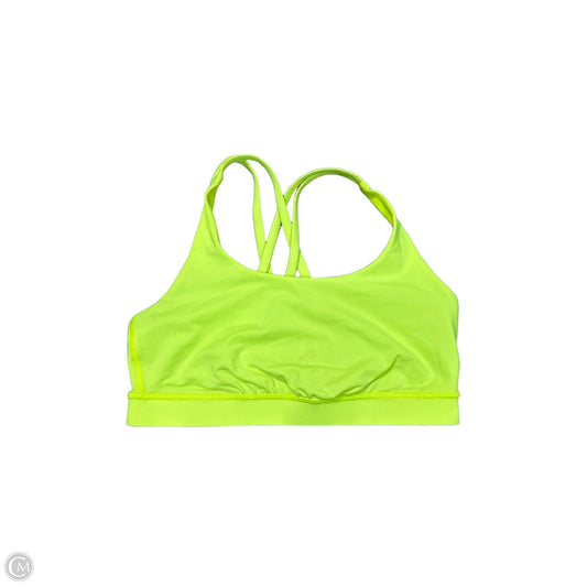 Athletic Bra By Lululemon In Yellow, Size: M