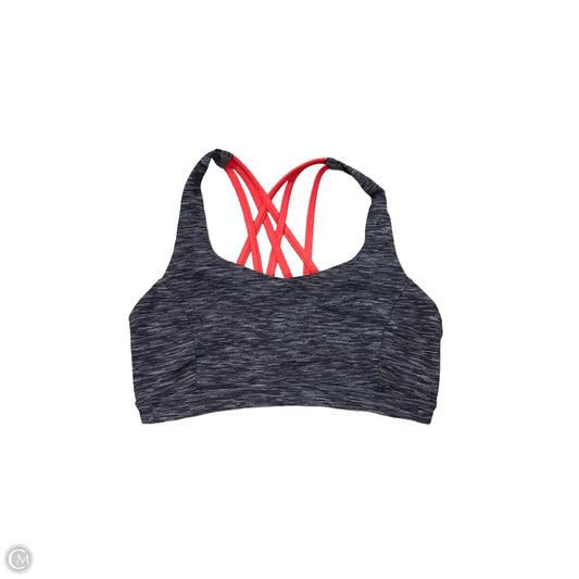 Athletic Bra By Lululemon In Grey & Red, Size: M