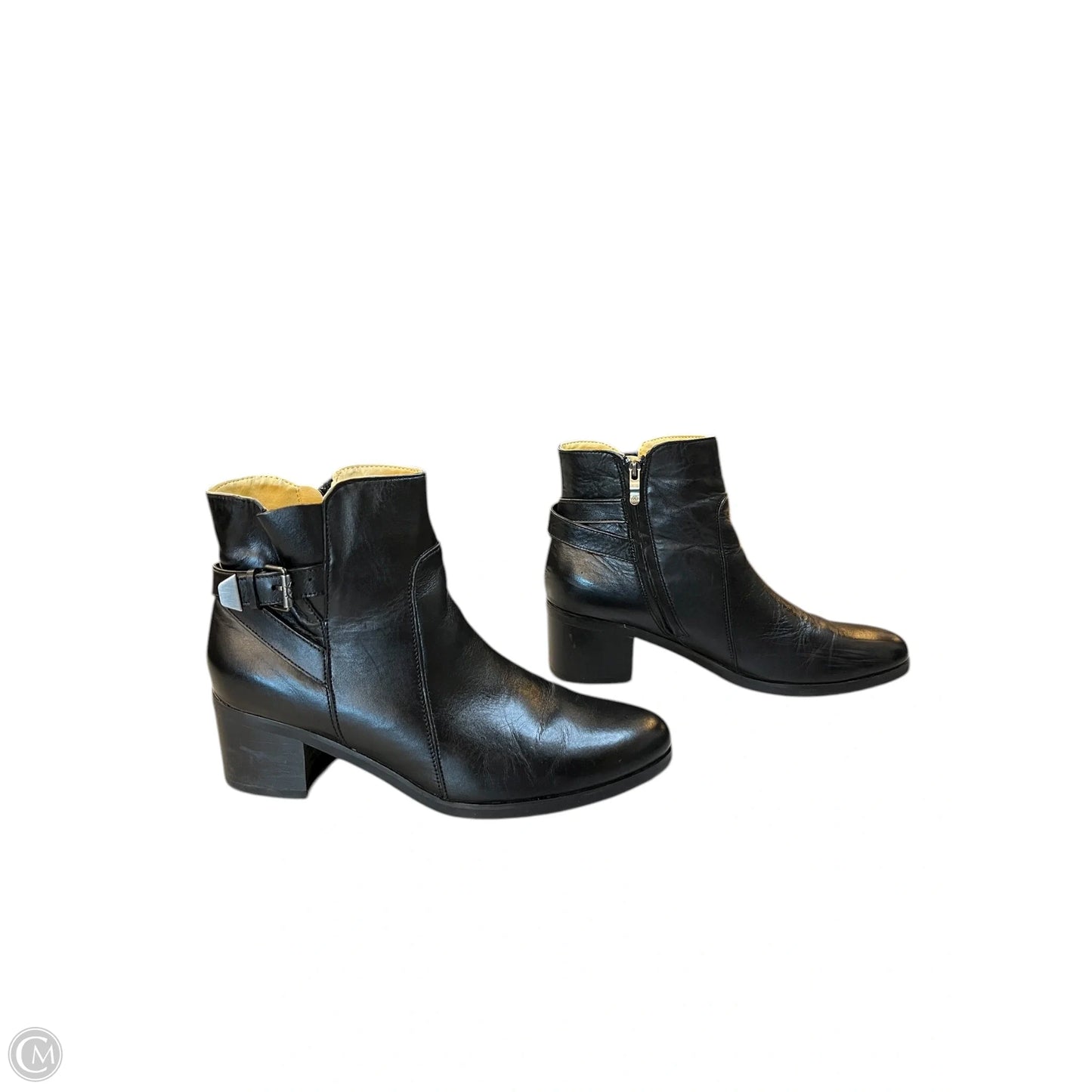 Boots Ankle Heels By Bussola In Black, Size: 11.5