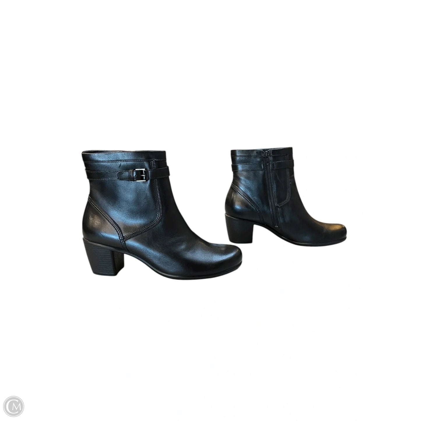 Boots Ankle Heels By Ecco In Black, Size: 11
