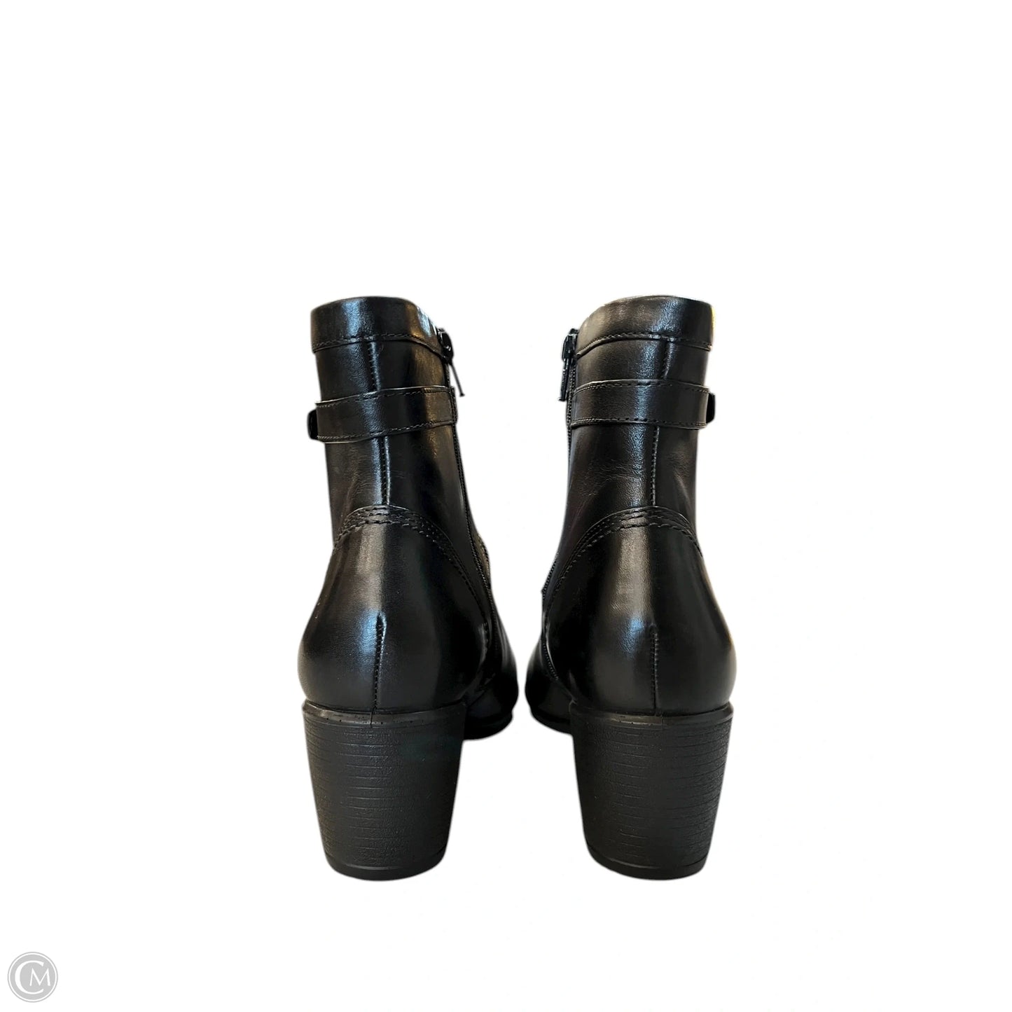 Boots Ankle Heels By Ecco In Black, Size: 11