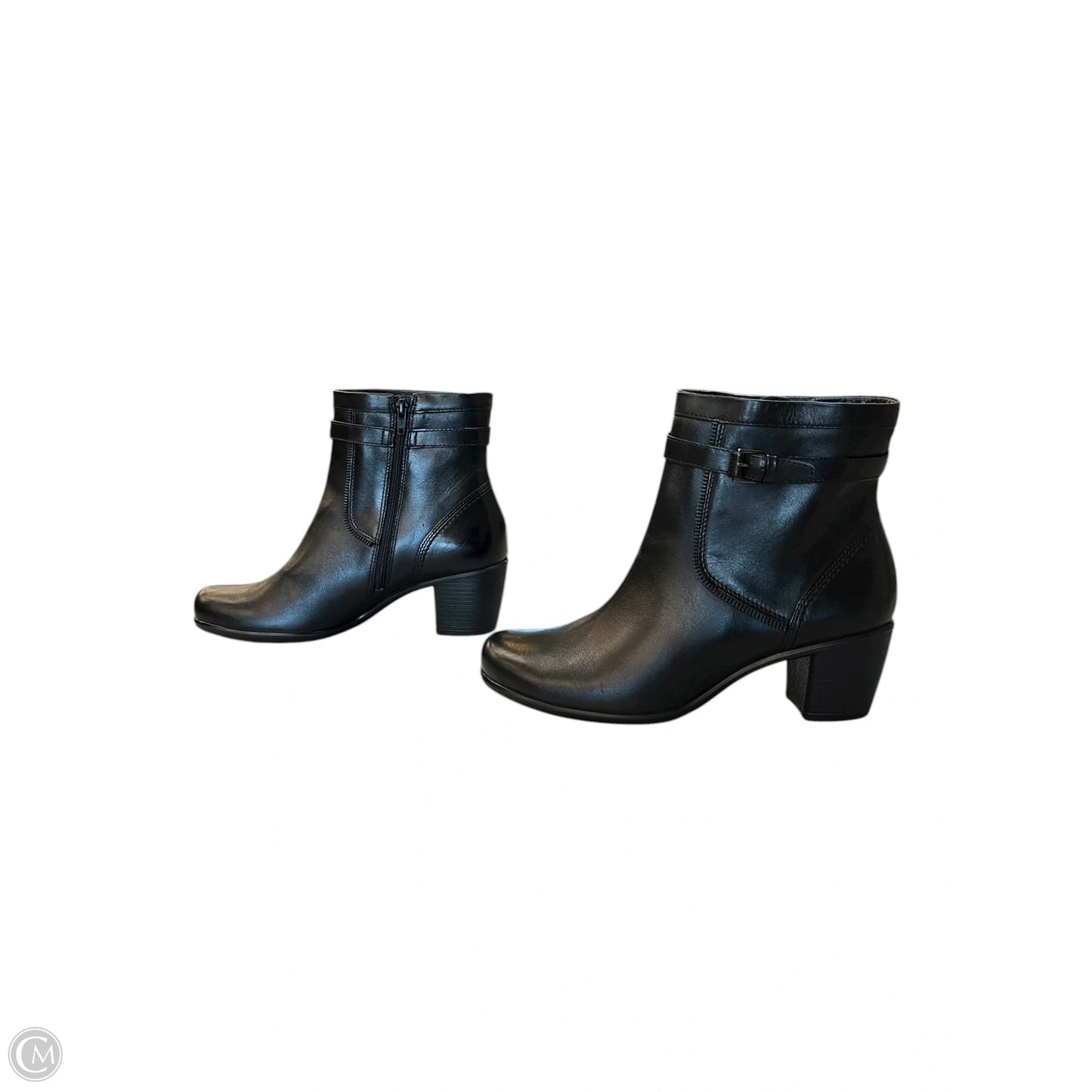 Boots Ankle Heels By Ecco In Black, Size: 11