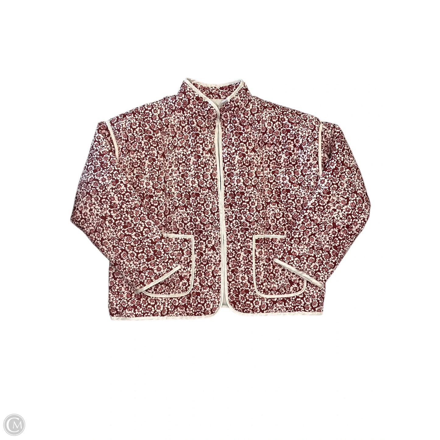Jacket Puffer & Quilted By Clothes Mentor In Floral Print, Size: L
